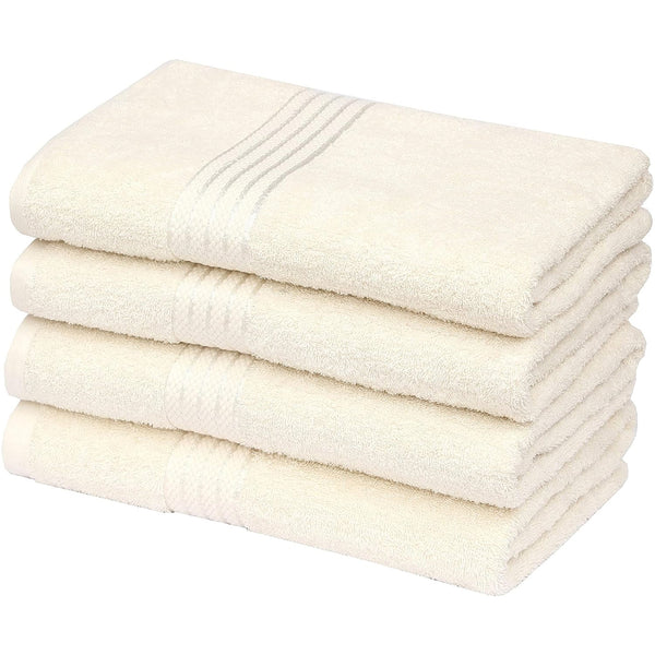 100% Cotton Bath Towel by Ruvanti - (27x54 Inch) - Cream