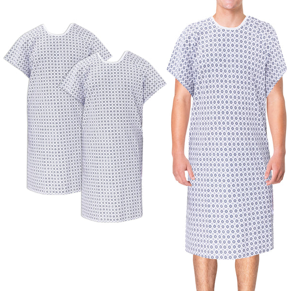 Hospital Gowns for Women/Men - 6 Pack - Comfortably Fits Sizes up to 2XL by Ruvanti