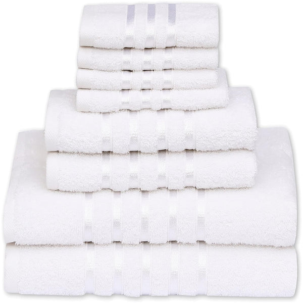100% Cotton Bath Towel by Ruvanti - (27x54 Inch) - White