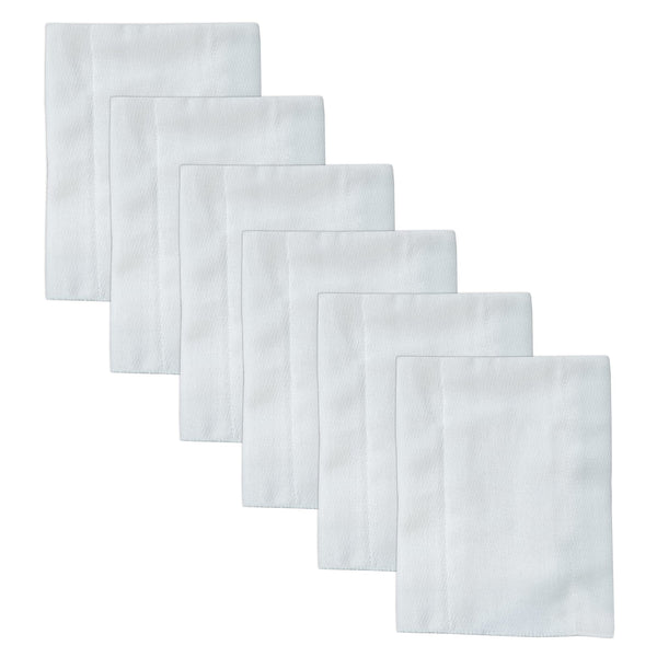 Ruvanti  Pack, Birdseye 3-Ply Prefold Cloth Diapers for Babies, 13x19 Inch, White