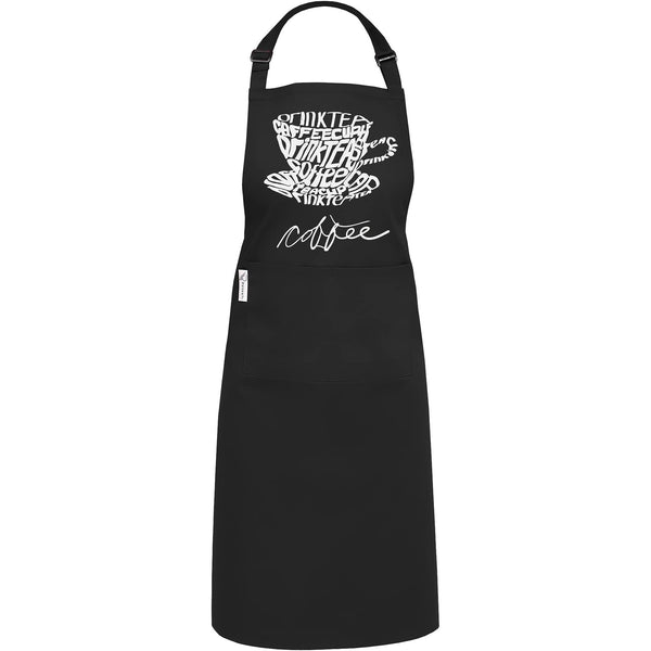 Cotton Blended Extra Large XXL Aprons for Women / Men by Ruvanti - Coffee (Black)