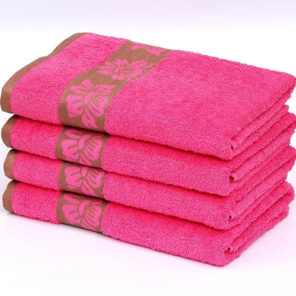 100% Cotton Bath Towel by Ruvanti - (27x54 Inch) - Pink