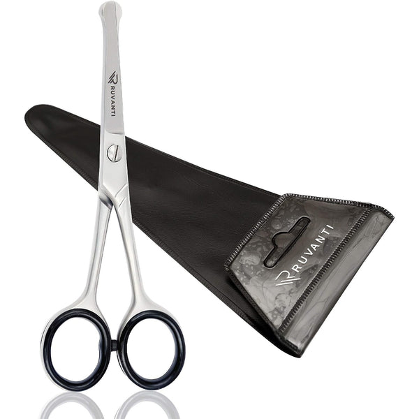 Premium Hair Cutting Scissors- Includes Protective Case by Ruvanti (Grey Kids Scissor)