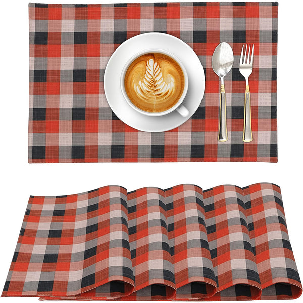 100% Cotton Dining Table Placemats Set of 6 By Ruvanti  (13 x 19 Inch) - Play Box