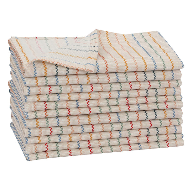 Cotton Cloth Napkins (18x18 Inches) - Soft, Durable and Absorbent Printed Cloth Napkins by Ruvanti