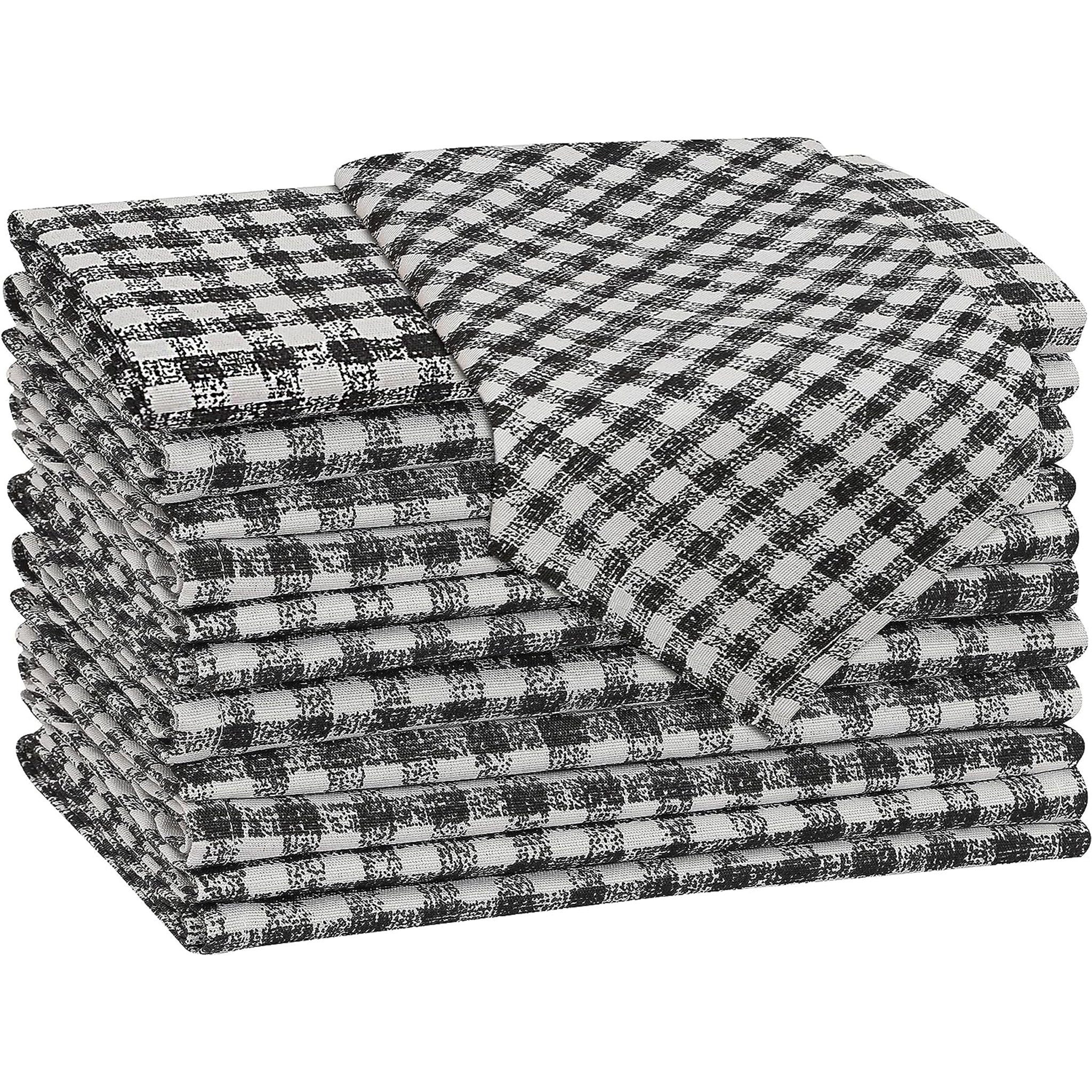 Ruvanti Fall Cloth Napkins 6 Pack 100% Cotton 18 x 18 inch Dinner Napkins,Soft & Comfortable Cotton Napkins. Table Cloth Napkins, Gray