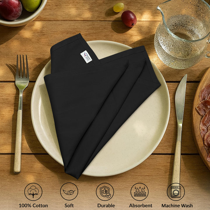 Ruvanti 18x18 Cloth Napkin Set – 100% Cotton, Soft & Absorbent, Reusable (Pick Your Qty)