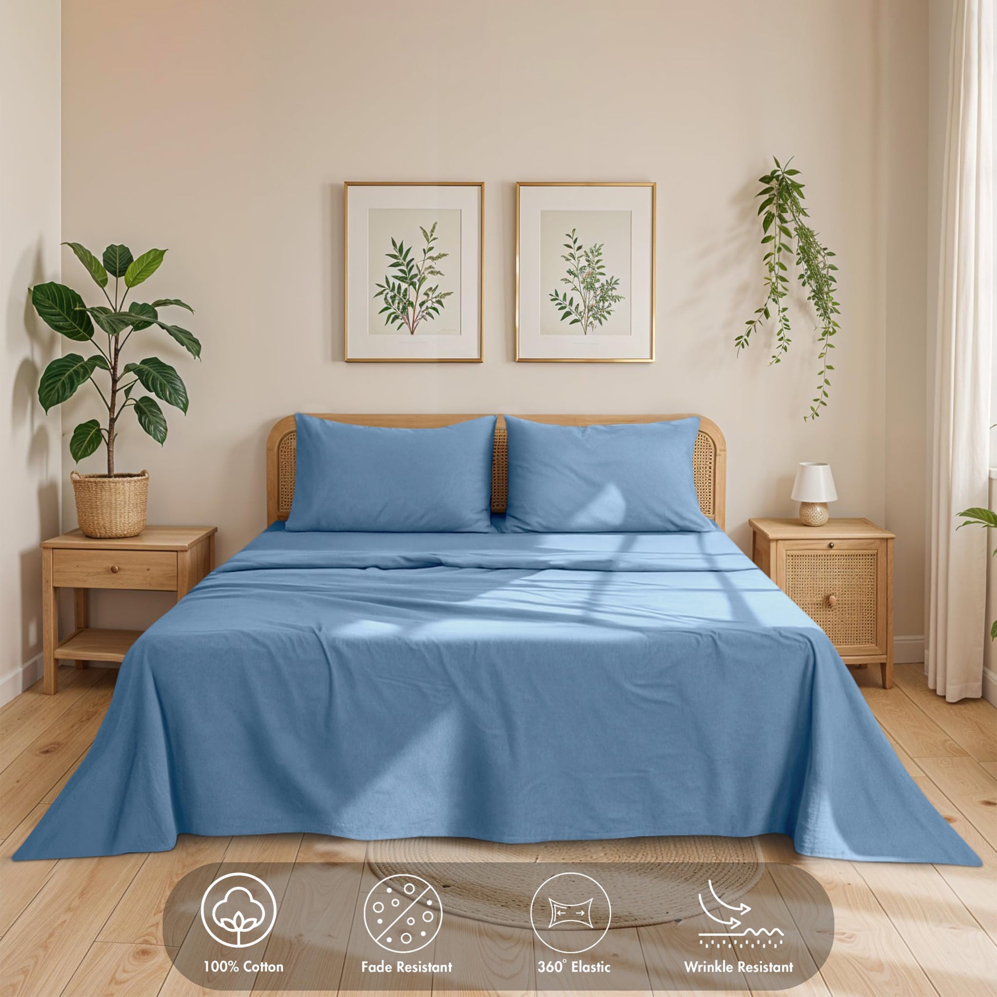 Ruvanti Solid Flannel Sheets - Thumbnail 3