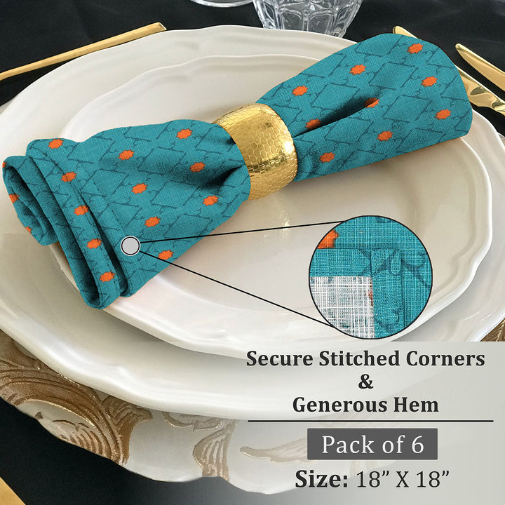 LFH Home 100% Cotton Cloth Reusable Dinner Napkins Set Of 12 Washable Soft