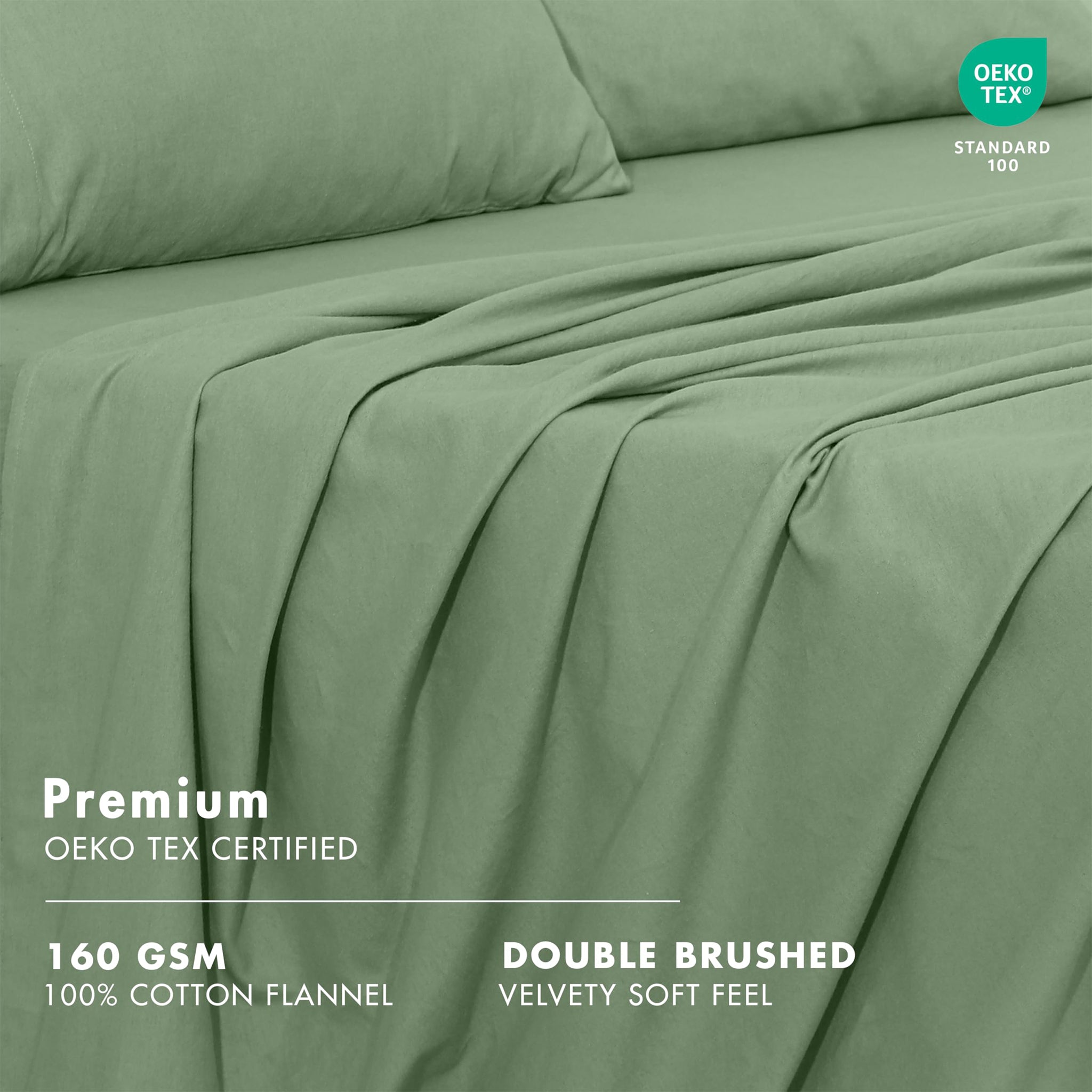 Ruvanti Solid Flannel Sheets - Thumbnail 4