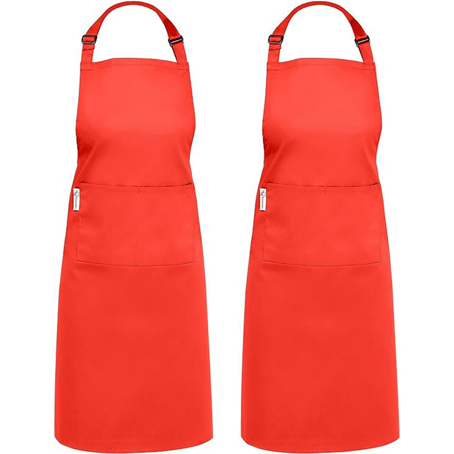 Cotton Blended Extra Large (XXL) Plain Apron For Men & Women - 2 Packs