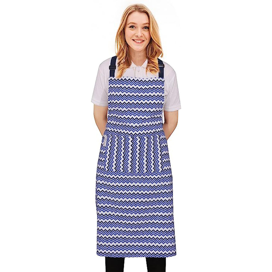 Printed Cotton Aprons for Women with Pockets